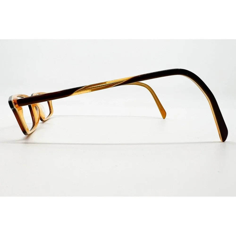 Legre Eyeglasses Women Brown Amber Rectangle LE-047 Japan 47-16-135